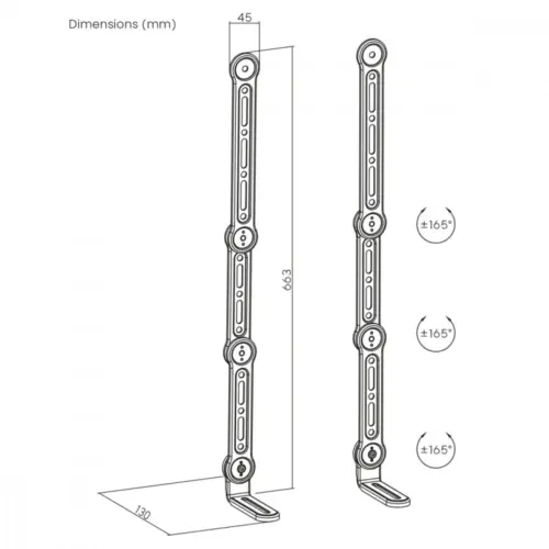Alternative view of Maclean Universal VESA mount for soundbar MC-335