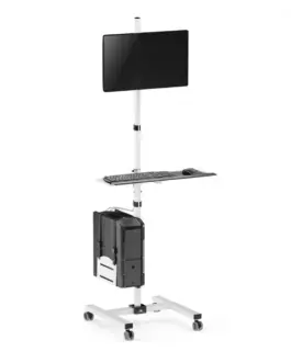 Maclean CPU монитор cart stand on wheels MC-793 W