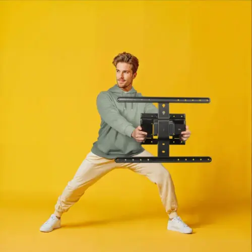 Alternative view of Hama Fullmotion ultraslim TV wall bracker 600x400