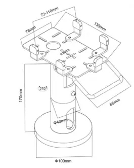 Alternative view of Maclean Payment terminal holder MC-818 universal, POS