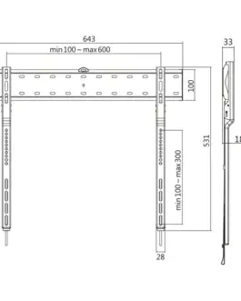 Alternative view of LogiLink TV wall mount, 43-80 fixed, 40kg max.