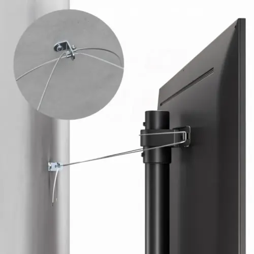 Alternative view of Maclean TV floor stand, 32-70 inches 40kg, MC-494 черен