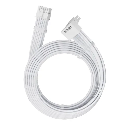 1stPlayer модулен кабел Custom Sleeved Modding Cable White – PCIe 5.0 12VHPWR M/M –