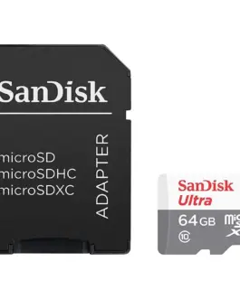 Карта памет SanDisk Ultra microSDXC 64GB + SD Adapter 100MB/s Class 10 UHS-I