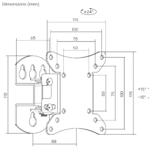 Alternative view of Gembird TV Wall-mount 13-32 inc tilt rotate