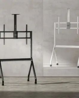 Alternative view of Maclean TV stand, on casters MC-114 W