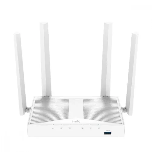 Cudy Router WR1300S Mesh Gigabit WiFi AC1200 with USB 5 × 10/100/1000Mbps RJ45 Ports 4 x 5dB