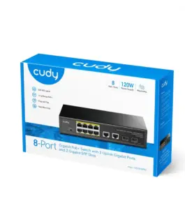 Cudy CUDY GS1010P 8xGb PoE+ 2x uplink 2xGB SFP 120W