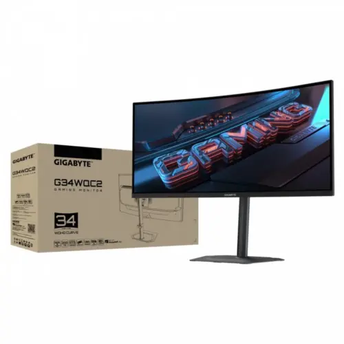 Alternative view of Gigabyte Monitor 34 inches G34WQC2 WQHD 200Hz 2DP 2HDMI