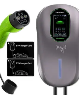 Qoltec EV зарядна станция 2in1 22kW WiFi LCD 2EV cards
