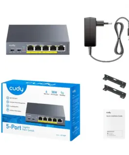 Alternative view of Cudy CUDY GS105P 5-Port Giga bit PoE+ Switch 36W