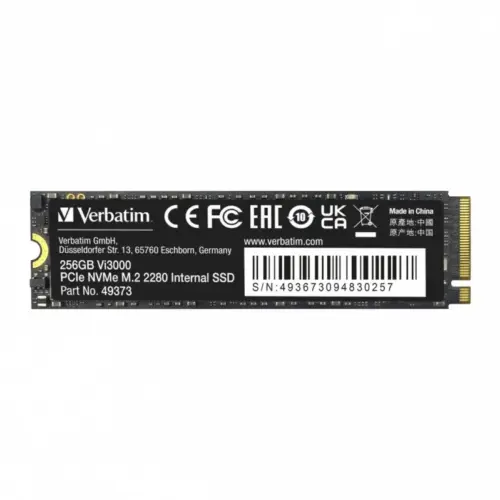 Verbatim Vi3000 PCIe NVM M.2 SSD 256 GB 3100/1300MB/s