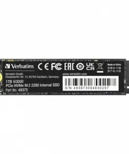 Verbatim Vi3000 PCIe NVMe M.2 SSD 1TB 3100/2200MB/s