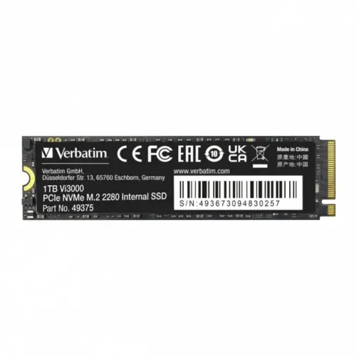 Verbatim Vi3000 PCIe NVMe M.2 SSD 1TB 3100/2200MB/s
