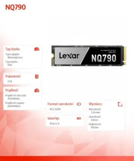 Lexar SSD NQ790 2TB NVMe 4×4 2280 7000/6000MB/s