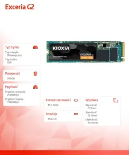 Kioxia SSD Exceria G2 drive 500GB NVMe
