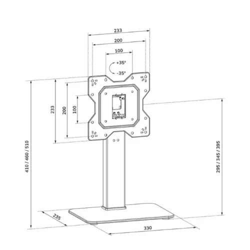 Alternative view of Neomounts DS45-430BL12 STAND TV TV/LCD 23-43 inch 40kg