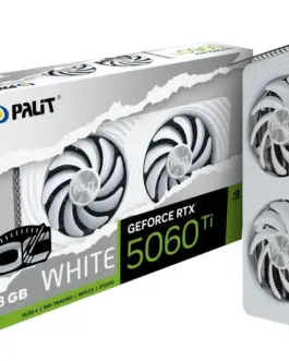 Palit видео карта GeForce RTX 5060 TI бял OC 8GB GDDR7 128bit 3DP/HDMI