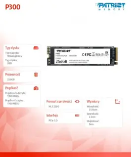 Patriot SSD 256GB Viper P300 1700/1100 PCIe M.2 2280