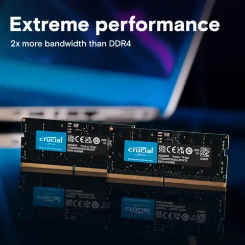 Alternative view of Crucial памет за лаптоп DDR5 SODIMM 64GB(1*64)/5600 CL46 Tray