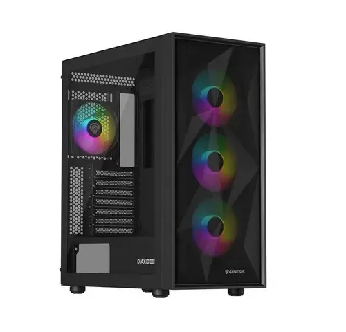 Alternative view of Natec кутия за компютър GENESIS DIAXID 605 ARGB MIDI TOWER USB
