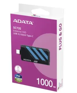 Adata SSD диск External SC735 1TB U3.2C 1000/1000MB/s Blue