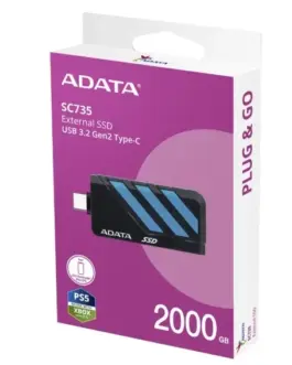 Adata SSD диск External SC735 2TB U3.2C 1000/1000MB/s Blue