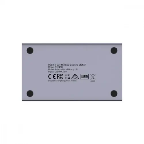 Alternative view of Unitek Disc Clone Station 4xM.2 SSD, USB4, S1243BGY01-E