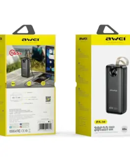 Alternative view of AWEI външна батерия Awei PA-34 30000mAh 65W Fast