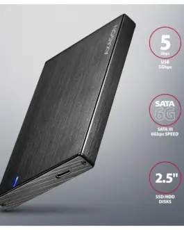 Alternative view of AXAGON EE25-XA6C USB-C 3.2 Gen 1 SATA 6G 2.5inch 5Gbps