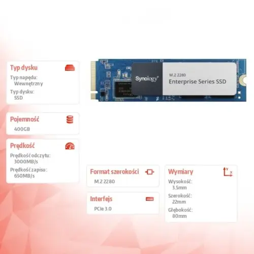 Alternative view of Synology SSD SNV5420-400G 400GB M2 NVMe 2280 PLP