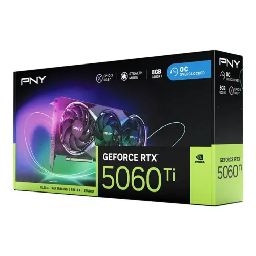 Alternative view of PNY GeForce RTX5060Ti OC 8G RGB VCG5060T8TFXXPB1-O