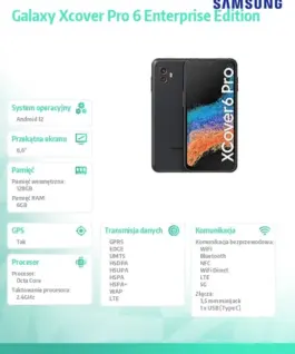 Alternative view of Samsung Smartphone Galaxy Xcover Pro 6 DualSIM Enterprise Edition черен