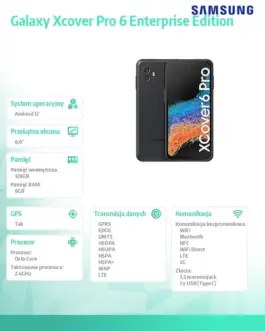 Alternative view of Samsung Smartphone Galaxy Xcover Pro 6 DualSIM Enterprise Edition черен