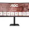 AOC Monitor CU34E4CV 34-inch 120Hz Curved VA HDMIx2 DP RJ45 HAS Speakers
