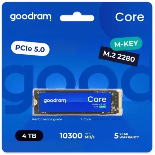 Alternative view of GOODRAM SSD диск Core 4TB Gen5 2280 9200/8100MB/s