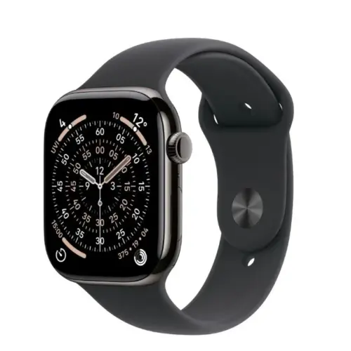 Apple Watch Series 11 GPS + Cellular 42mm Slate Titanium Case with черен Sport Band - S/M