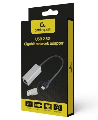 Alternative view of Gembird мрежова карта USB 3.1 USB-A/USB-C 2.5 Gb/s
