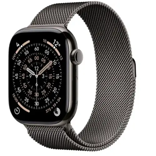 Apple Watch Series 11 GPS + Cellular 46mm Slate Titanium Case with Slate Milanese Loop S/M