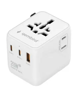 Gembird Universal travel power адаптер cube 20W