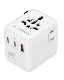 Gembird Universal travel power адаптер cube 20W