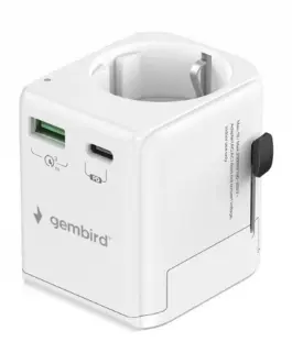 Gembird Grounded universal trave l адаптер 20W