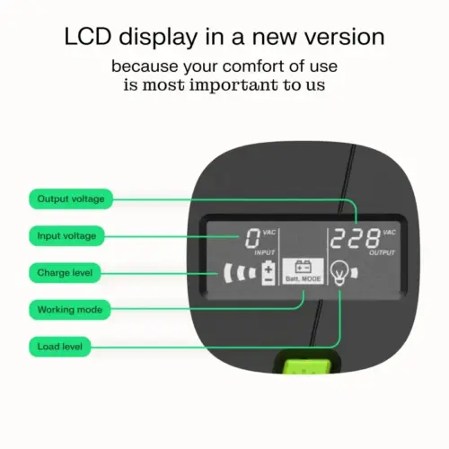 Alternative view of Green Cell UPS захранващ блок 1050W/1500VA pure sine