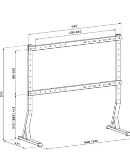 Alternative view of Neomounts TV stand DS45-430BL18 STAND LCD 45-90 200X800