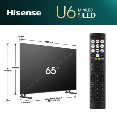 Alternative view of Hisense TV ULED MiniLED 65 inches 65U6NQ