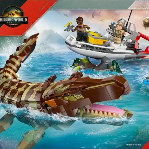 Alternative view of LEGO Klocki Jurassic World 76974 Misja na łodzi i model mozazaura