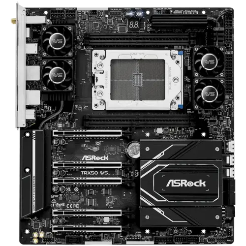 Alternative view of Дънна платка ASRock MB TRX50 WS sTR5 AMD TRX50 SATA 6Gb/s DDR5 EATX