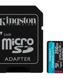 Карта памет Kingston 256GB microSDXC Canvas Go Plus Gen4 200MB/s A2 U3 V30 Card + Adapter