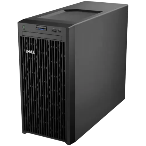 Сървър PowerEdge T150 Server3.5" Chassis x4 HDD Software RAIDXeon E-2314 2.8GHz 8M 4C/4T16GB UDIMM 3200MT/s ECC2TB 7.2K