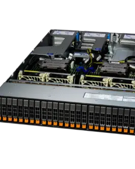Сървър Supermicro assembled server based on AS-2125HS-TNR 2x Genoa 9254 CPU 24x 32GB DDR5-4800 24x SSD 2.5" NVMe PCIe4 1